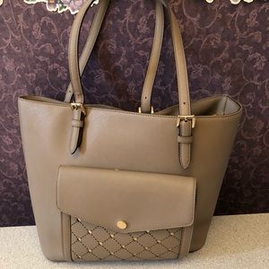 Michael Kors taupe tote